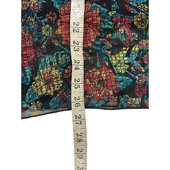 LuLaRoe Lola Women's Black Floral Shear Skirt - Picture 6 of 7